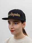 Бейсболка HOOD арт. 100-MWL005-CA069-BKA Los Angeles X (черный / оранжевый)